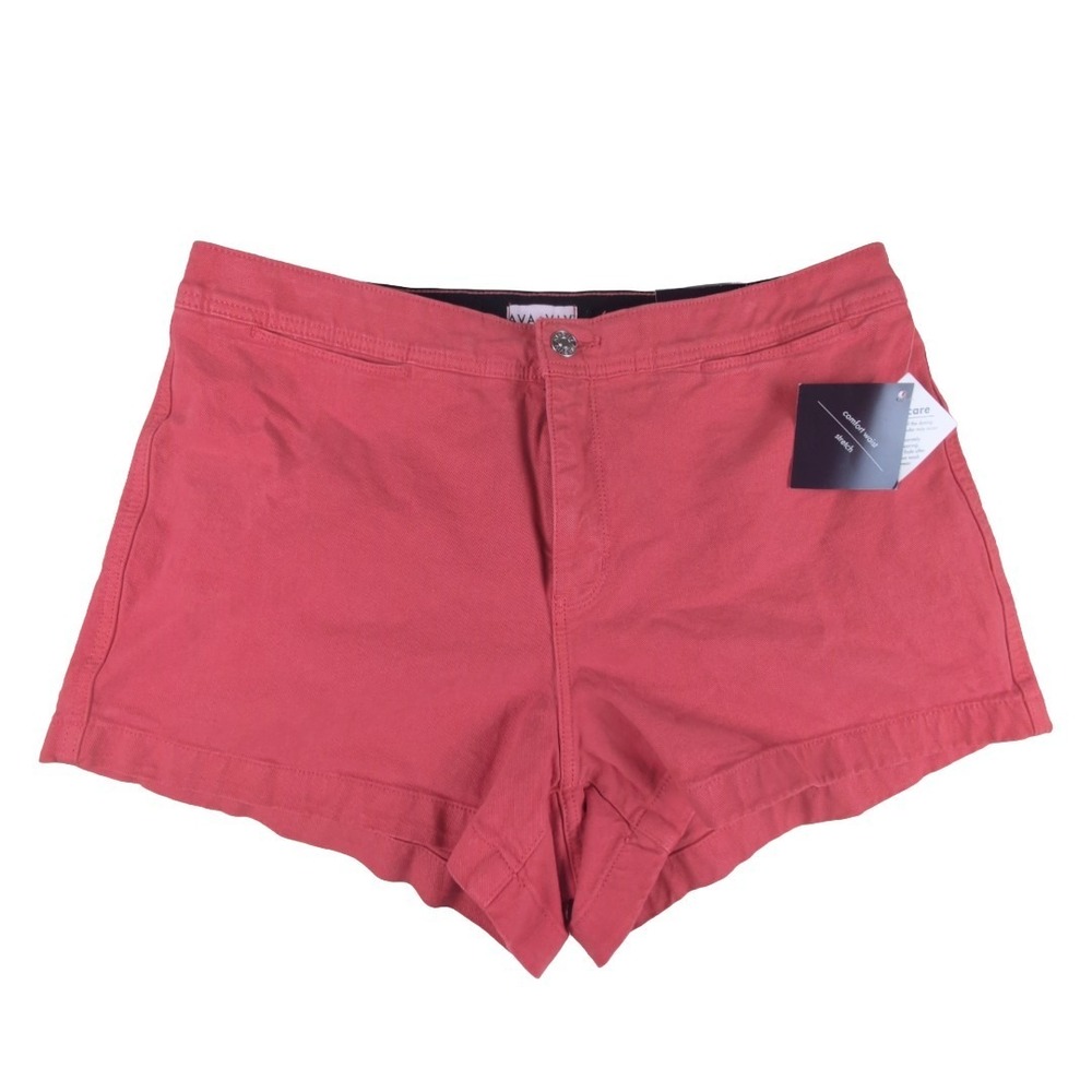 Ava And Viv High Rise Flared Hip Smart Shorts Red Size 17‎